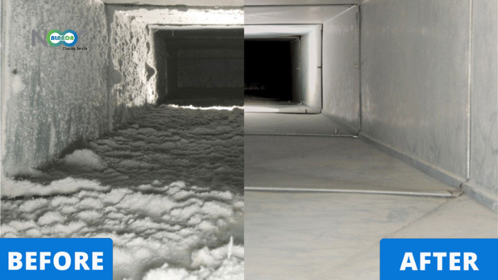 before and after ac duct cleaning