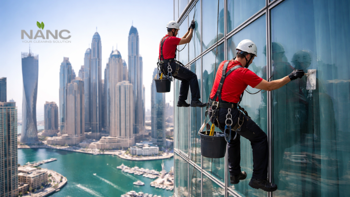 high-rise window cleaning in Dubai